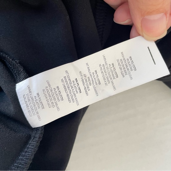 Boohoo Black Asymmetrical Wrap Dress Rushed Waist Little Black Dress Cap Sleeves - Picture 8 of 16